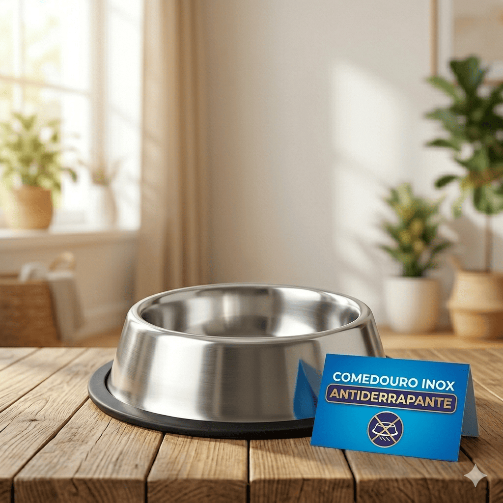 Comedouro Inox Antiderrapante